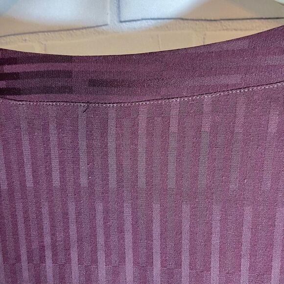 Anne Willi Mexico Purple Satin Stripe Dress Sz 0 - Picture 7 of 9
